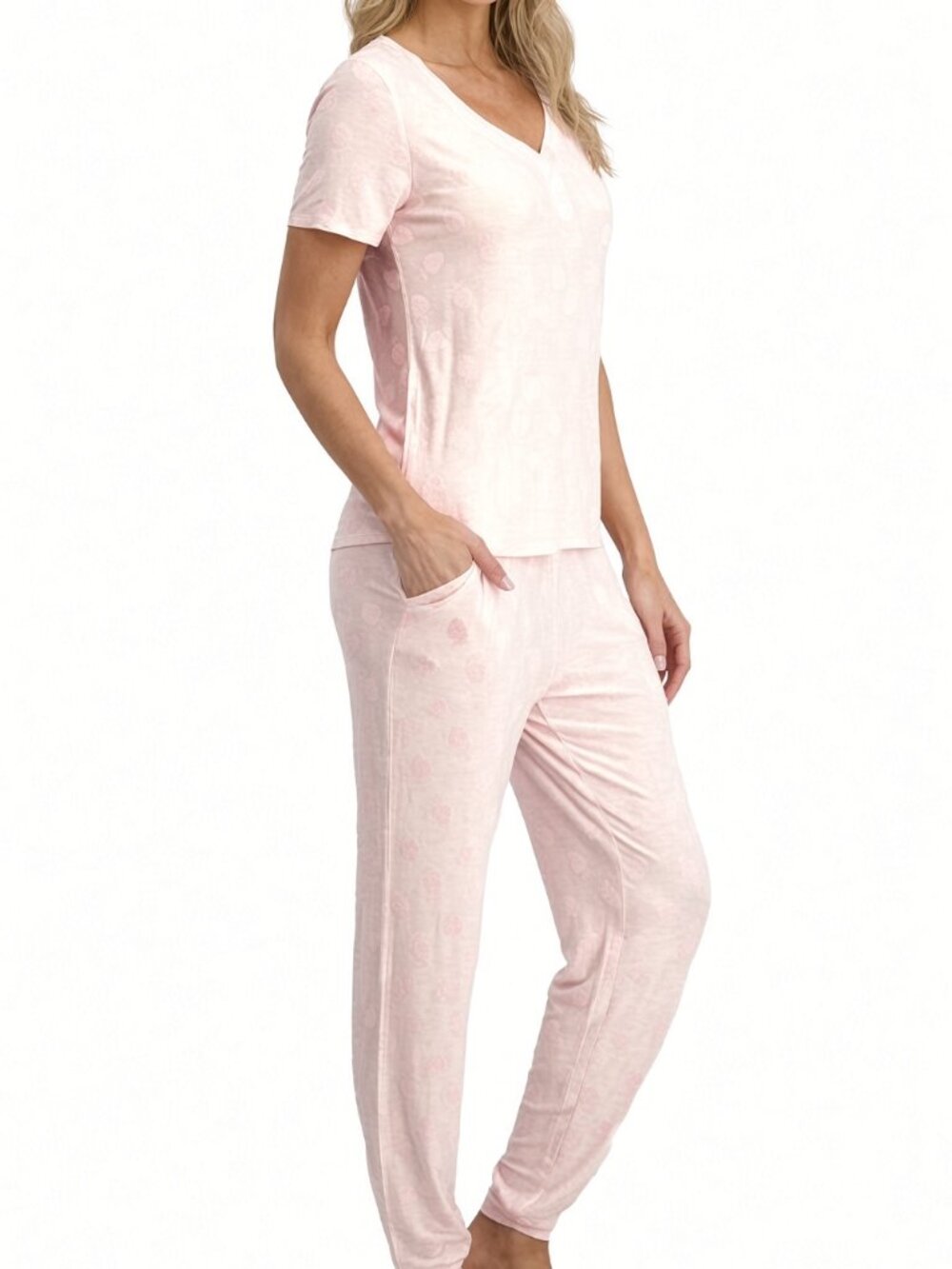 Steve Madden Women’s 2-Piece Pajama Set Pink XL